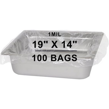 19X14 inches Pan Liners Poly Nylon 1 Mil Third and Quarter Pans Med and Deep PN